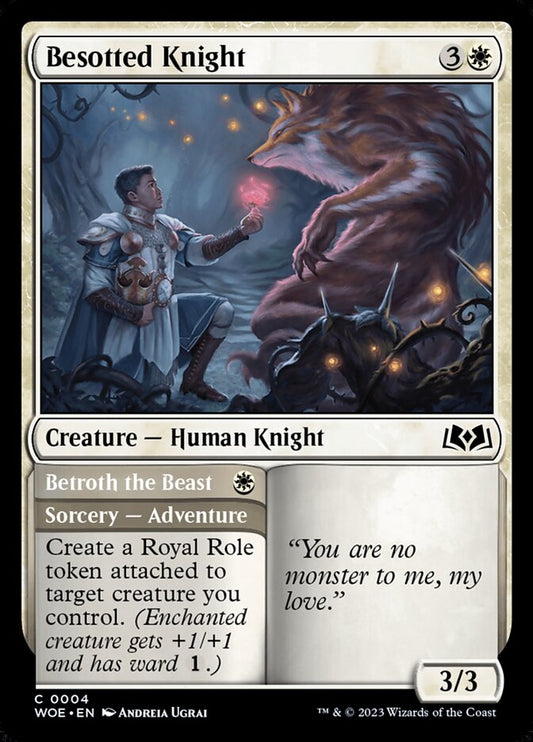 Besotted Knight // Betroth the Beast: Wilds of Eldraine