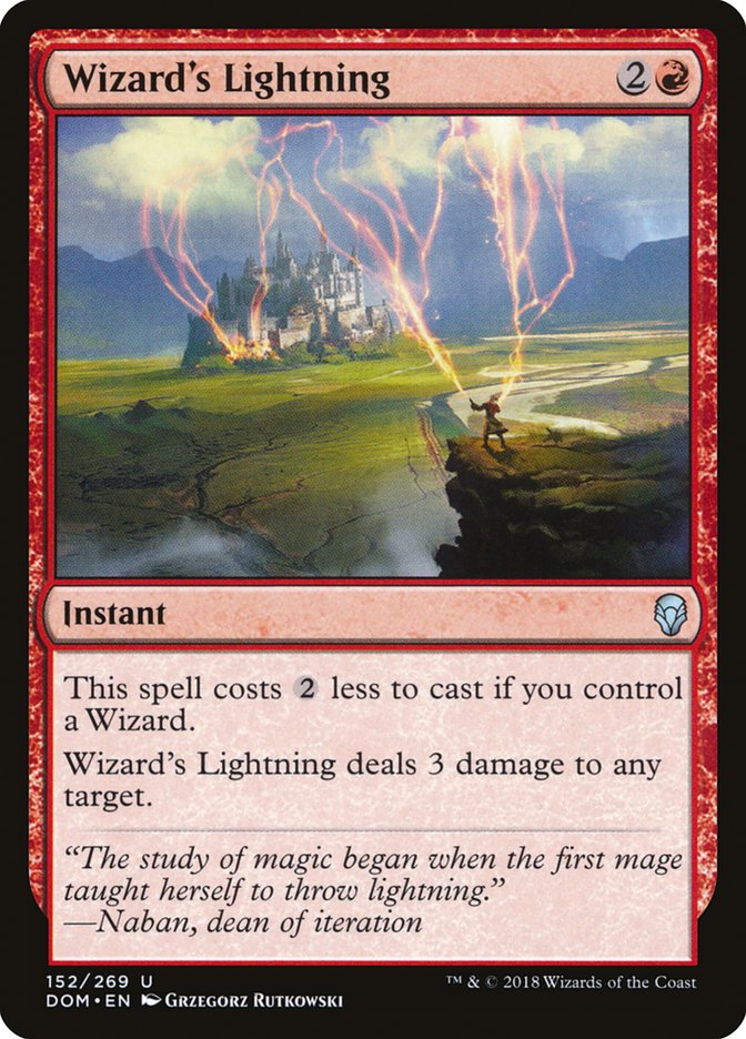 Wizard's Lightning - (Foil): Dominaria