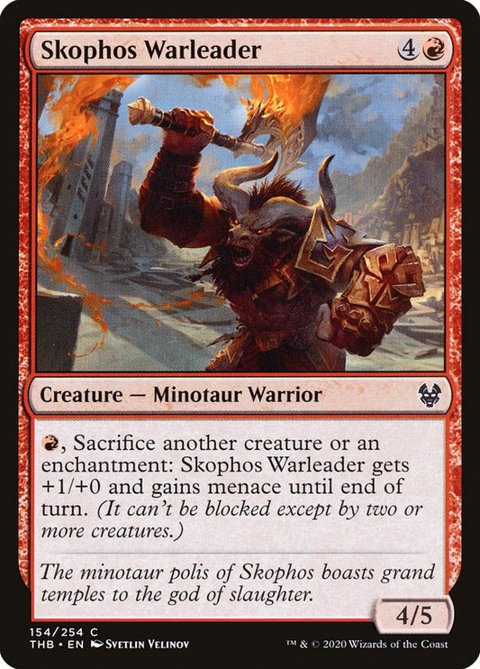 Skophos Warleader - (Foil): Theros Beyond Death