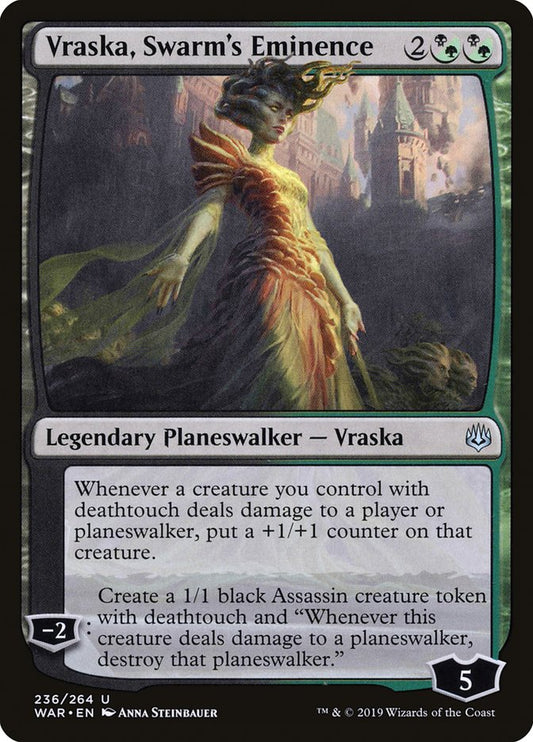 Vraska, Swarm's Eminence - (Foil): War of the Spark