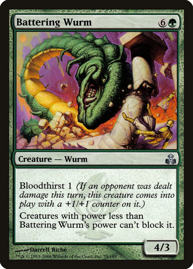 Battering Wurm - (Foil): Guildpact
