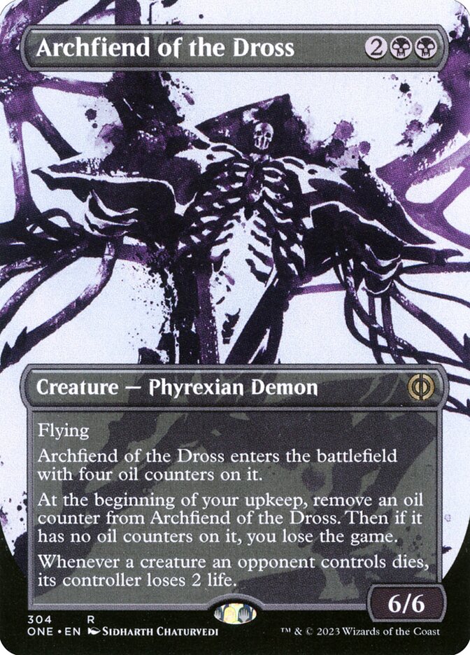 Archfiend of the Dross (#304) (Borderless) (Showcase): Phyrexia: All Will Be One
