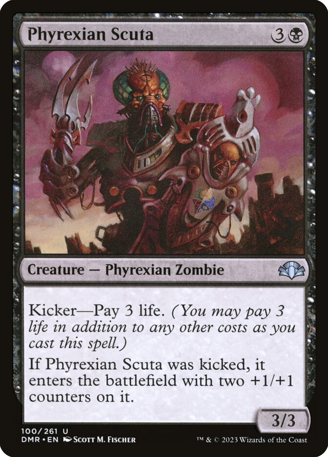 Phyrexian Scuta - (Foil): Dominaria Remastered