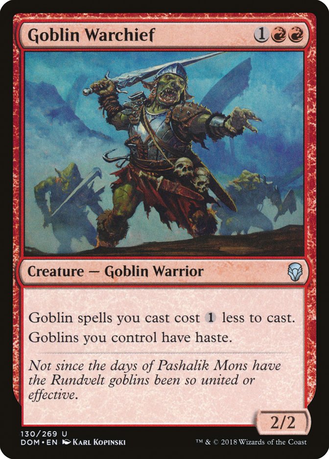 Goblin Warchief: Dominaria