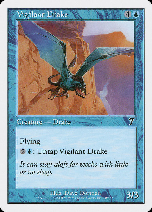 Vigilant Drake - (Foil): Seventh Edition