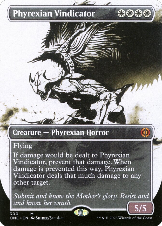 Phyrexian Vindicator (#300) (Borderless) (Showcase) - (Foil): Phyrexia: All Will Be One