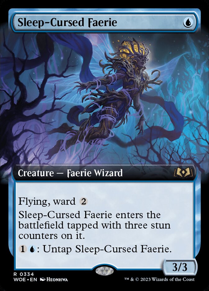 Sleep-Cursed Faerie (Extended Art) - (Foil): Wilds of Eldraine