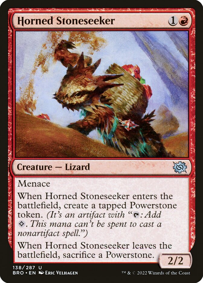 Horned Stoneseeker - (Foil): The Brothers' War