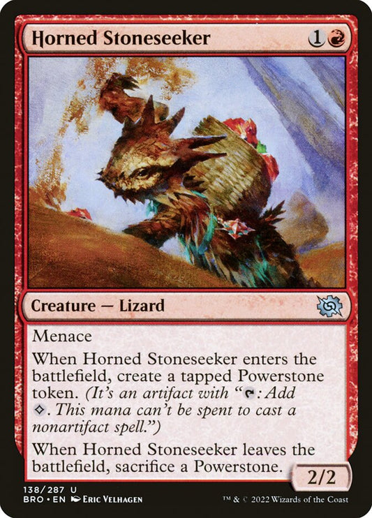 Horned Stoneseeker - (Foil): The Brothers' War