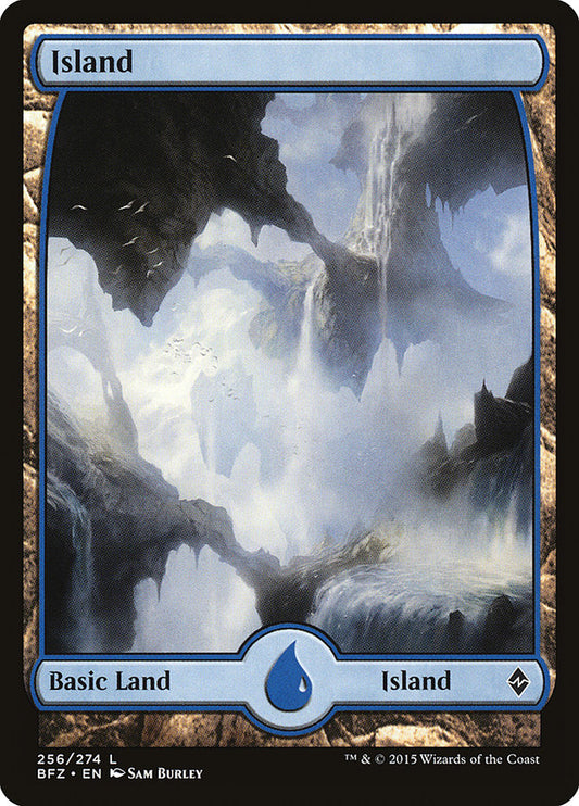 Island (#256) (Full Art) - (Foil): Battle for Zendikar