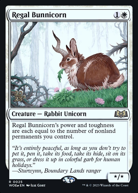 Regal Bunnicorn - (Foil): Wilds of Eldraine Promos