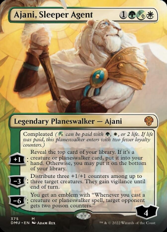 Ajani, Sleeper Agent (Borderless) (#375): Dominaria United