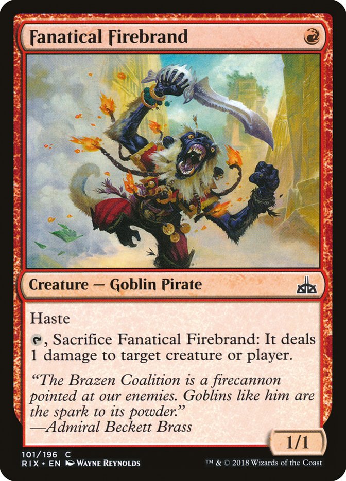 Fanatical Firebrand: Rivals of Ixalan