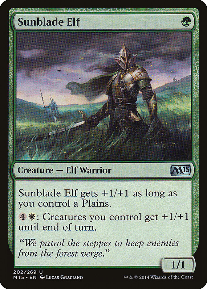 Sunblade Elf - (Foil): Magic 2015