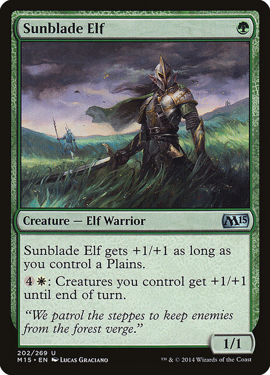 Sunblade Elf - (Foil): Magic 2015
