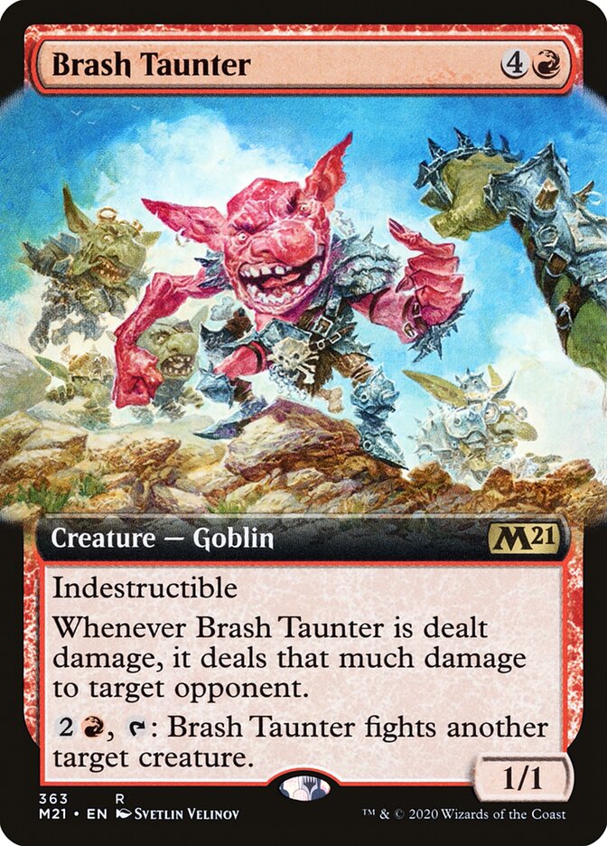 Brash Taunter (Extended Art) - (Foil): Core Set 2021