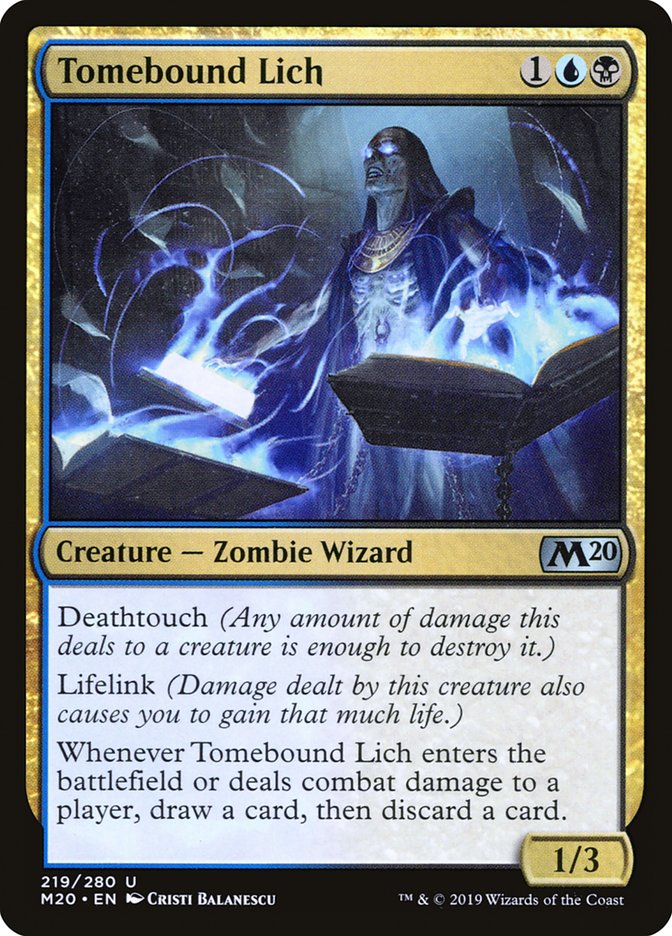 Tomebound Lich: Core Set 2020