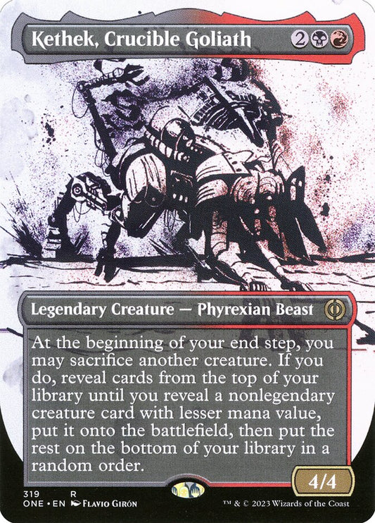 Kethek, Crucible Goliath (#319) (Borderless) (Showcase) - (Foil): Phyrexia: All Will Be One