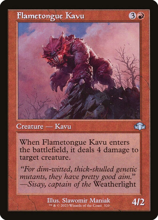 Flametongue Kavu (Retro Frame) - (Foil): Dominaria Remastered