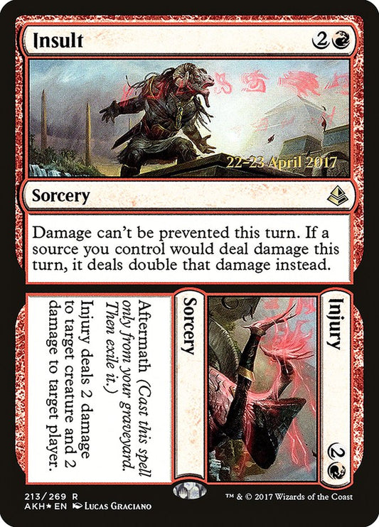 Insult // Injury (Prerelease) (Amonkhet) - (Foil): Amonkhet Promos