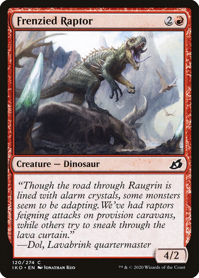 Frenzied Raptor - (Foil): Ikoria: Lair of Behemoths