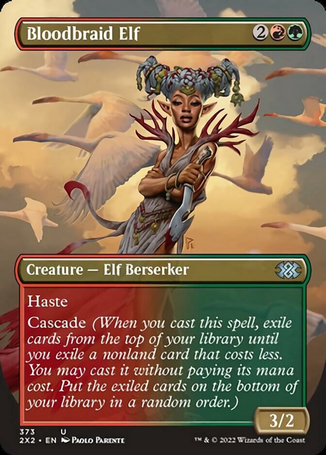 Bloodbraid Elf (Borderless) - (Foil): Double Masters 2022