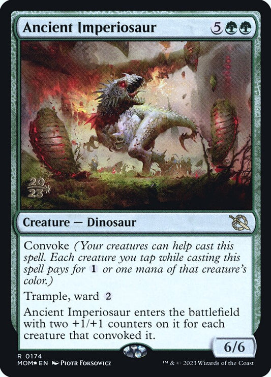 Ancient Imperiosaur (Prerelease) (March of the Machine) - (Foil): March of the Machine Promos