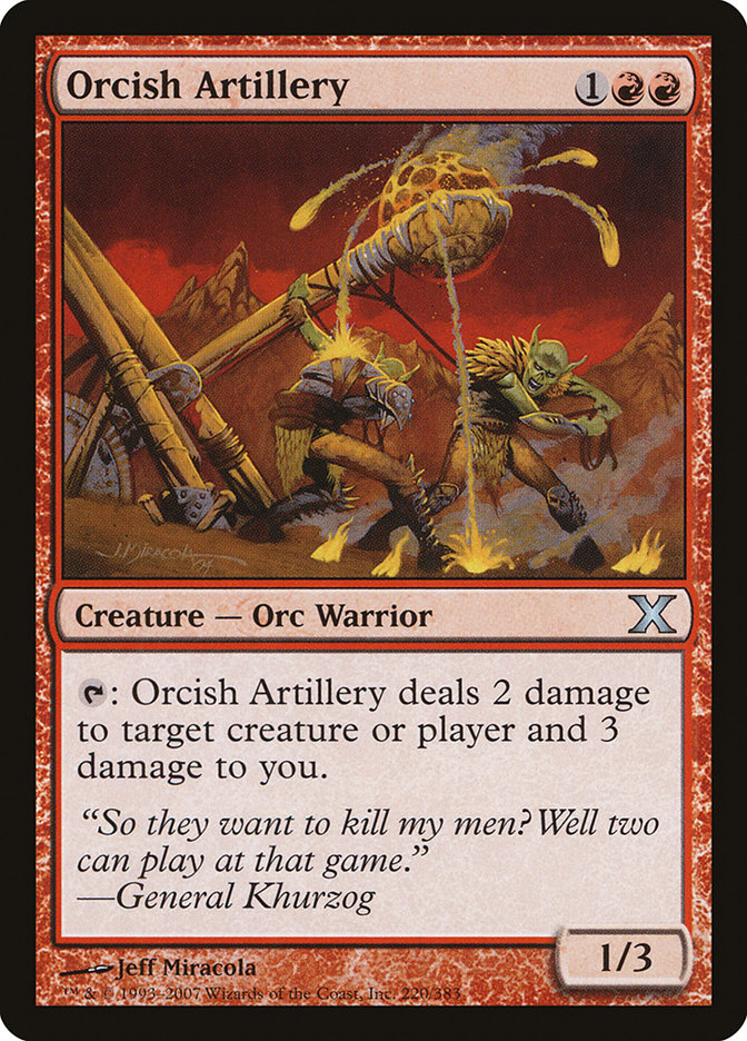 Orcish Artillery - (Foil): Tenth Edition