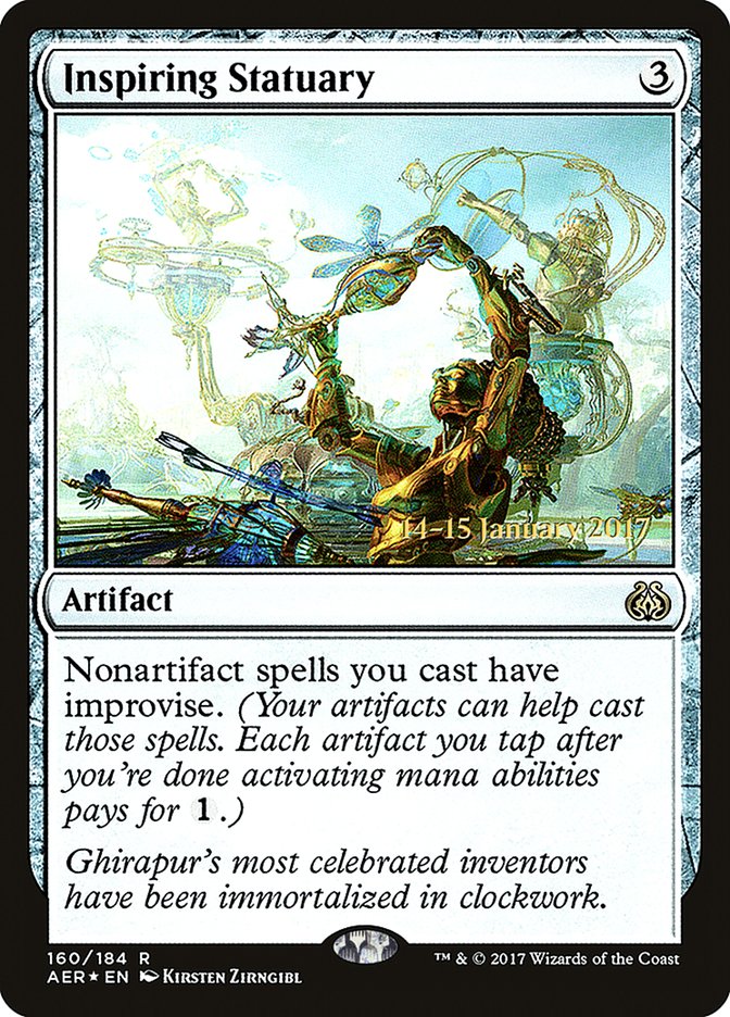 Inspiring Statuary (Prerelease) (Aether Revolt) - (Foil): Aether Revolt Promos