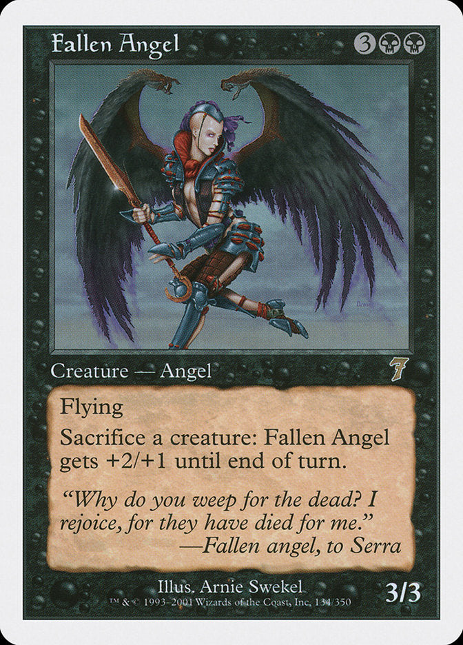 Fallen Angel - (Foil): Seventh Edition