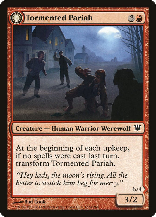Tormented Pariah // Rampaging Werewolf: Innistrad