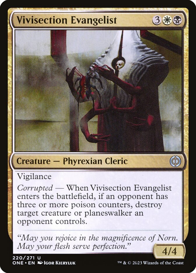 Vivisection Evangelist: Phyrexia: All Will Be One