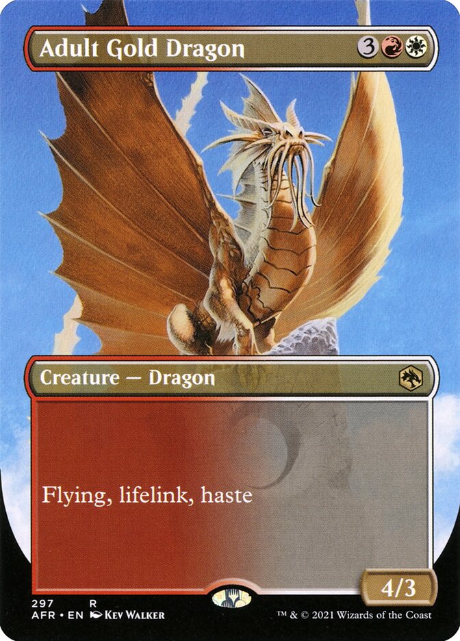 Adult Gold Dragon (Borderless) - (Foil): Adventures in the Forgotten Realms