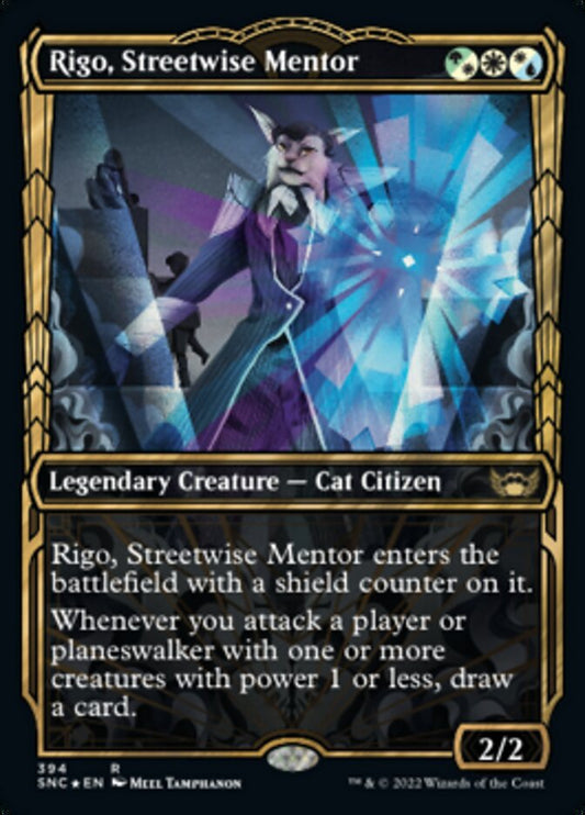 Rigo, Streetwise Mentor (Showcase) (Gilded Foil) - (Foil): Streets of New Capenna