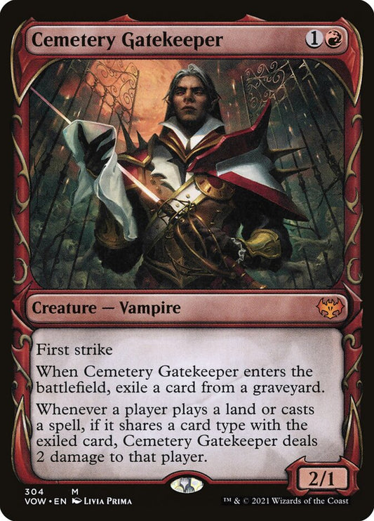 Cemetery Gatekeeper (Showcase) - (Foil): Innistrad: Crimson Vow