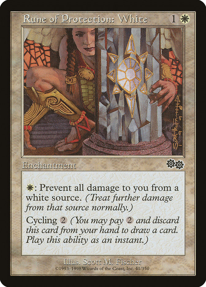 Rune of Protection: White: Urza's Saga