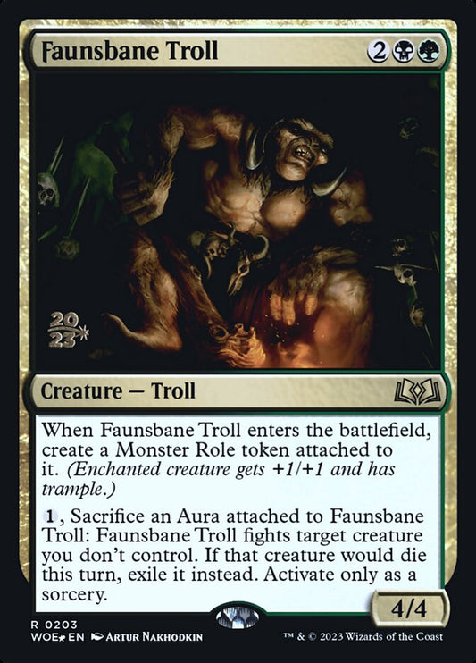 Faunsbane Troll (Prerelease) (Wilds of Eldraine) - (Foil): Wilds of Eldraine Promos