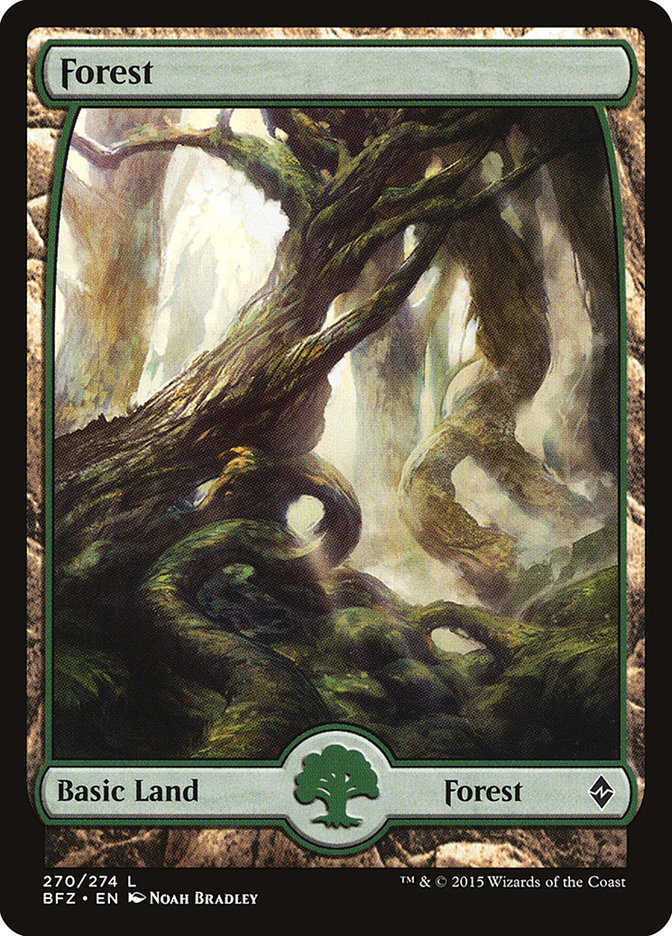 Forest (#270) (Full Art) - (Foil): Battle for Zendikar