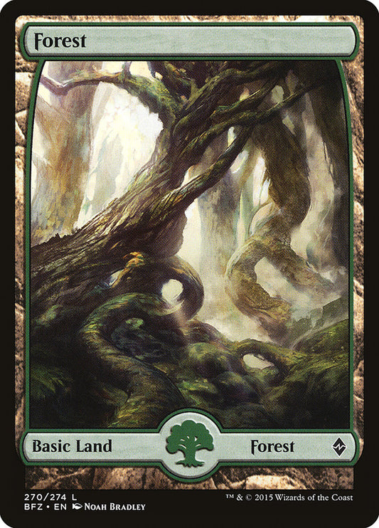 Forest (#270) (Full Art) - (Foil): Battle for Zendikar