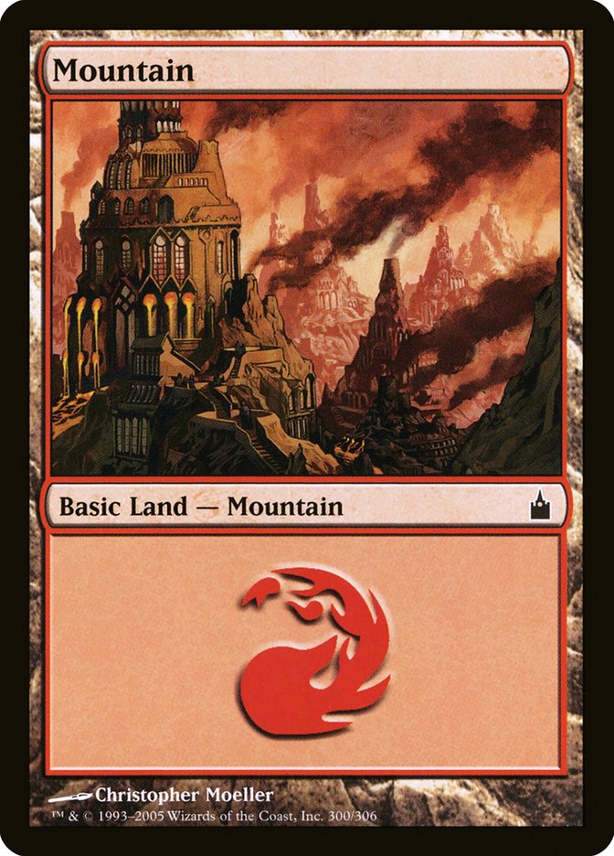 Mountain (#300) - (Foil): Ravnica: City of Guilds