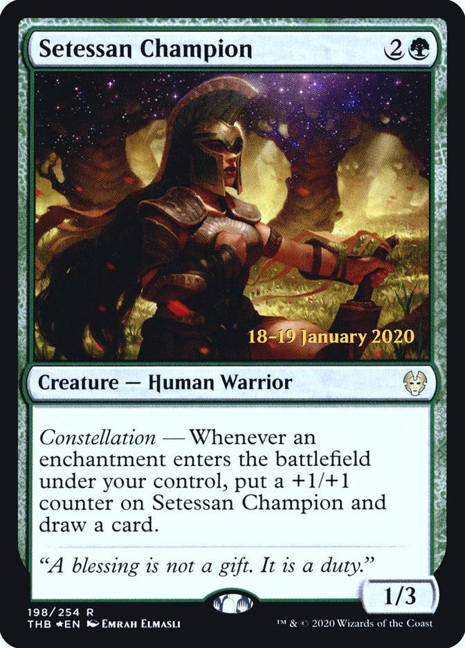 Setessan Champion (Prerelease) (Theros Beyond Death) - (Foil): Theros Beyond Death Promos