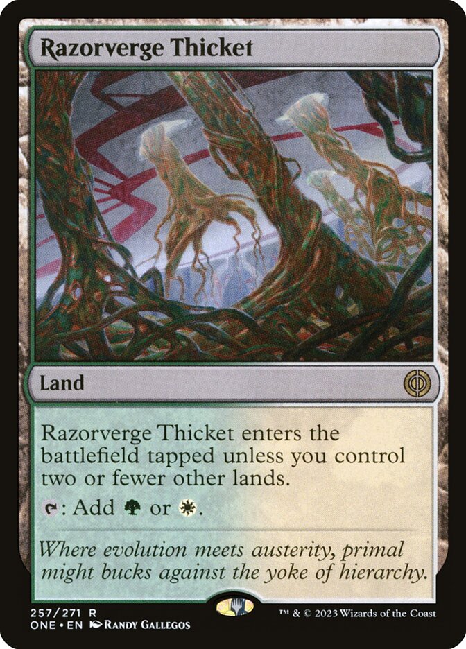 Razorverge Thicket - (Foil): Phyrexia: All Will Be One