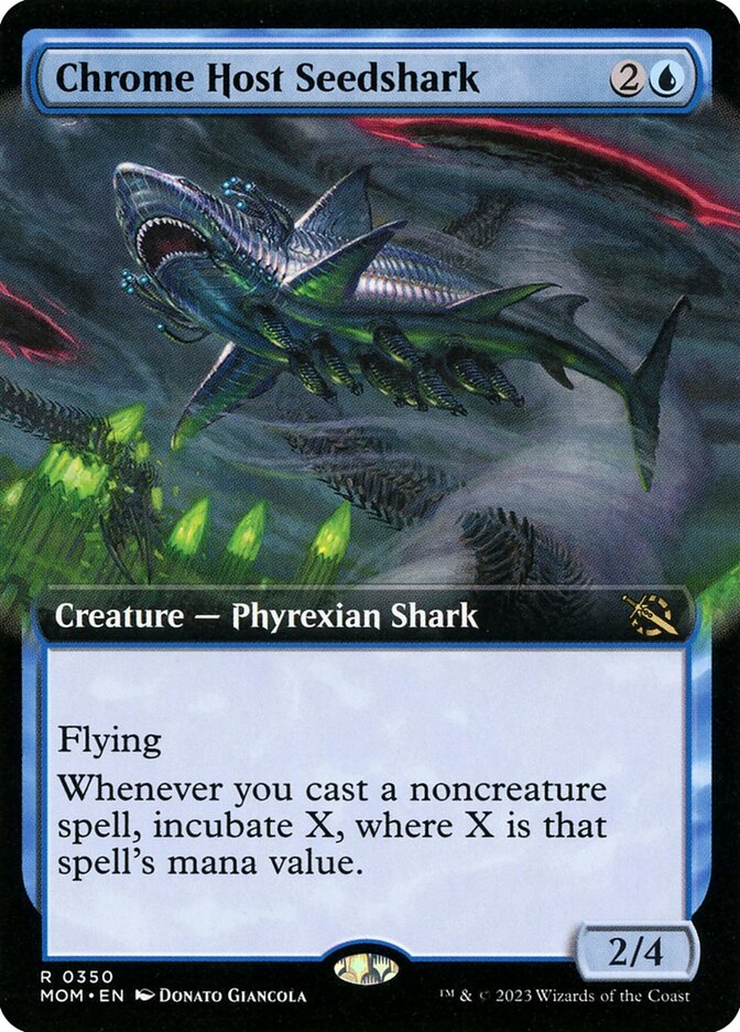 Chrome Host Seedshark (Extended Art) - (Foil): March of the Machine