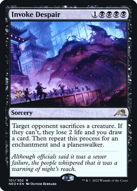 Invoke Despair - (Foil): Kamigawa: Neon Dynasty Promos