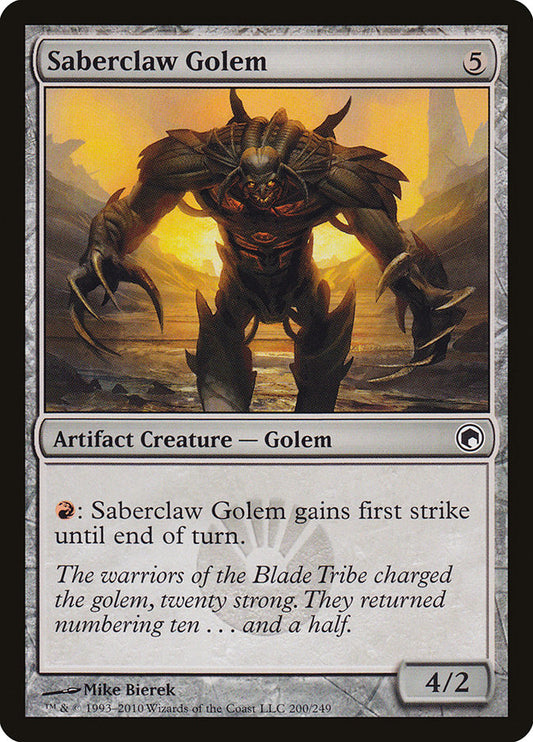 Saberclaw Golem: Scars of Mirrodin