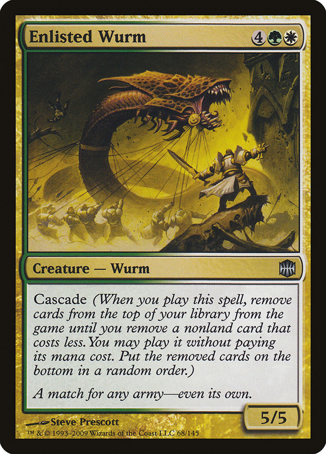 Enlisted Wurm - (Foil): Alara Reborn