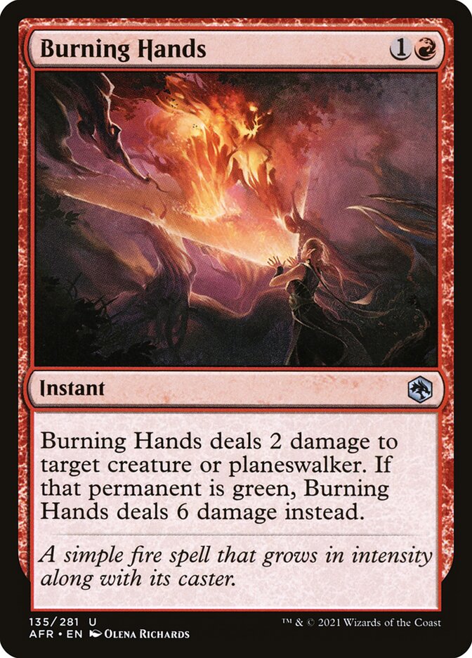 Burning Hands - (Foil): Adventures in the Forgotten Realms