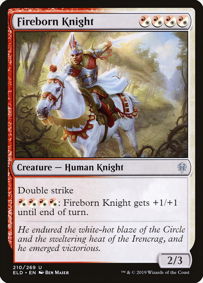 Fireborn Knight - (Foil): Throne of Eldraine