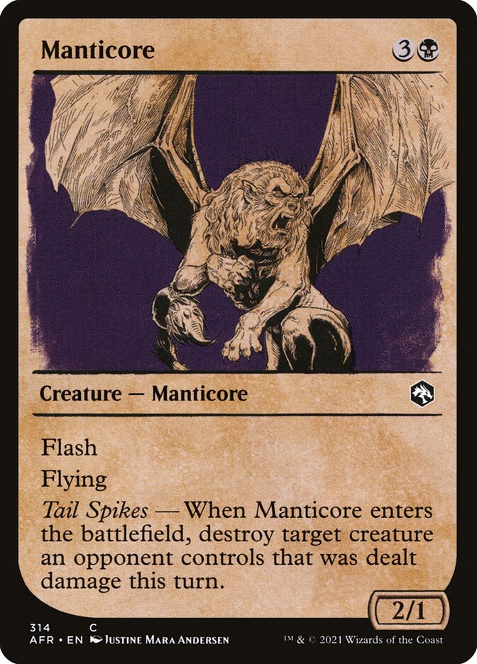 Manticore (Showcase) - (Foil): Adventures in the Forgotten Realms