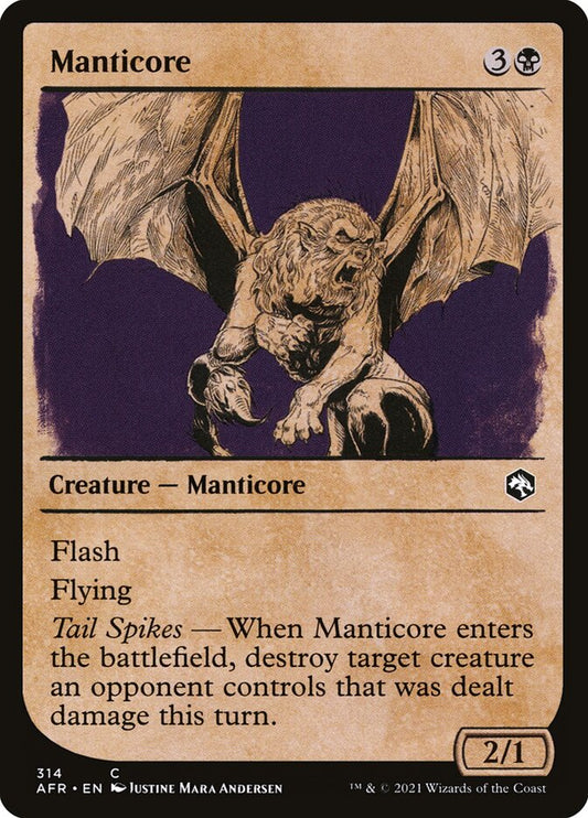Manticore (Showcase) - (Foil): Adventures in the Forgotten Realms